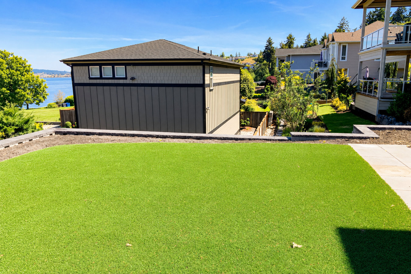 Residential turf installation